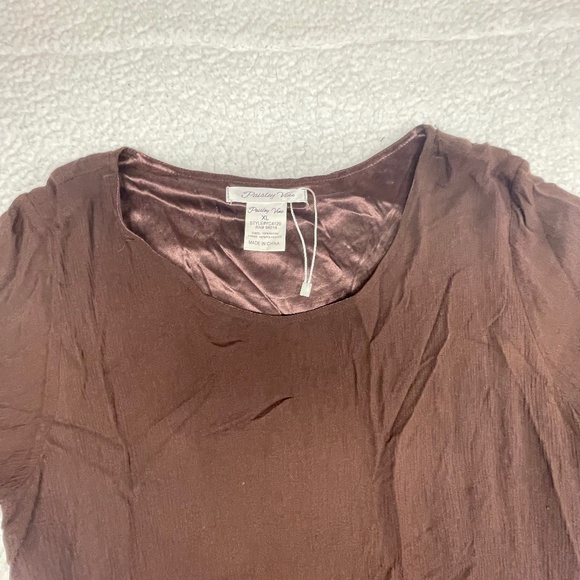 Women’s XL Brown “Paisley Vine Tunic Top - Picture 3 of 15